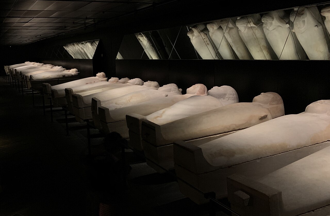 Phoenician anthropoid sarcophagi from Sidon, National Museum of Beirut